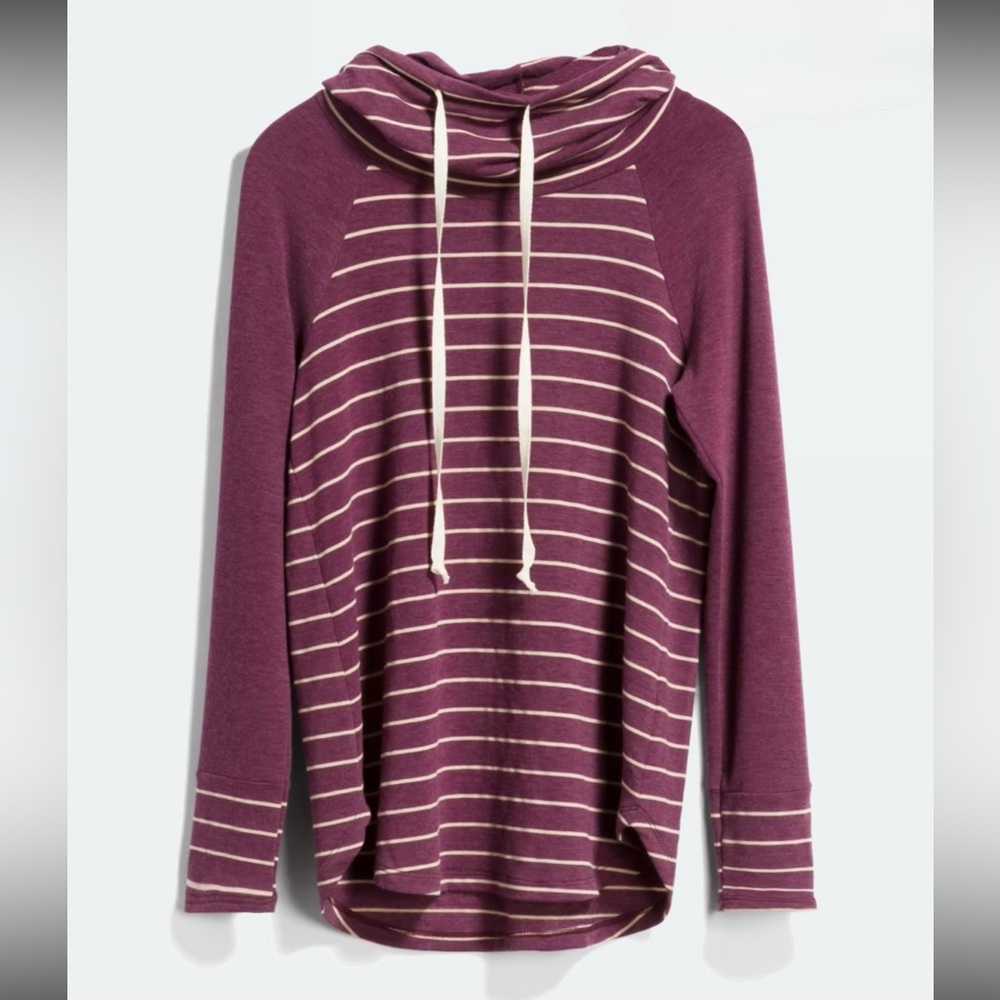 Pink Clover Purple Striped Hoodie